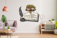 Load image into Gallery viewer, Library Book Tree Wall Art Decal, Library Wall Decal, Education Decals, Kids Room, Reading room, Nurseries, School, Kids Gifts, Dorm 637LU