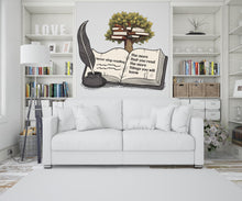 Load image into Gallery viewer, Library Book Tree Wall Art Decal, Library Wall Decal, Education Decals, Kids Room, Reading room, Nurseries, School, Kids Gifts, Dorm 637LU
