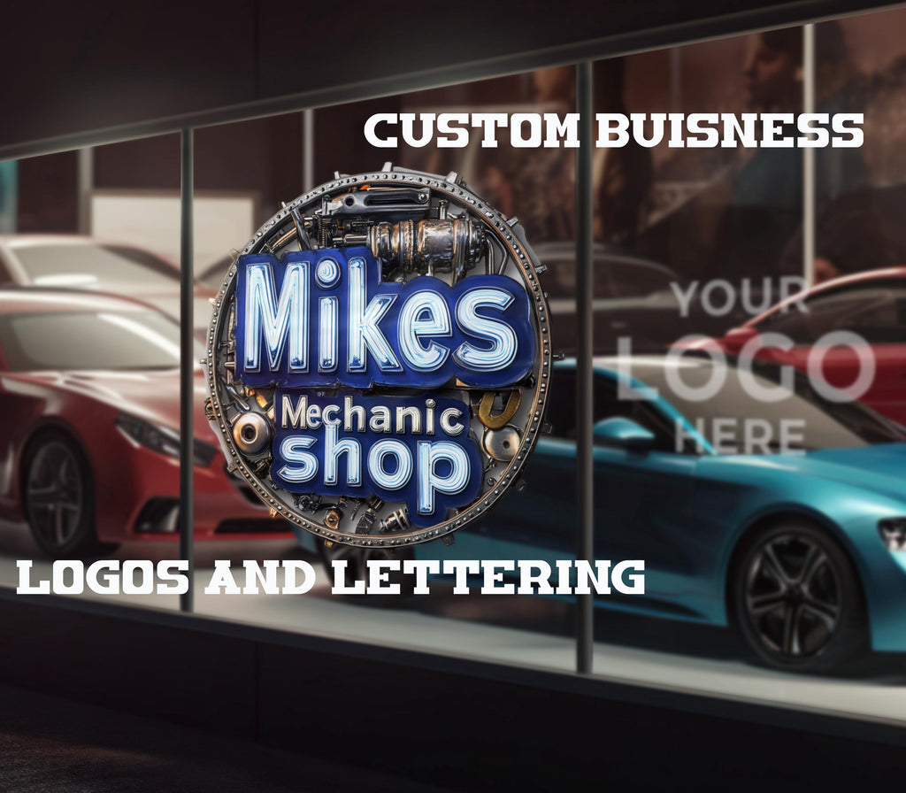 Full Color Custom Printed Storefront Logo Decal- Decal for Business Logo For Van, Truck, Car-Custom Lettering- Custom Design