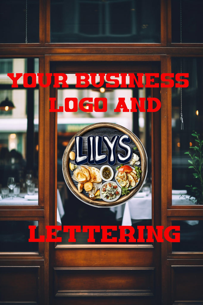 Full Color Custom Printed Storefront Logo Decal- Decal for Business Logo For Van, Truck, Car-Custom Lettering- Custom Design