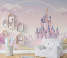 Load image into Gallery viewer, Princess Castle Wall Graphics Peel and Stick Girl room Wallpaper Nursery Self Adhesive Removable nursery wall decor Mural 668RS