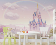 Load image into Gallery viewer, Princess Castle Wall Graphics Peel and Stick Girl room Wallpaper Nursery Self Adhesive Removable nursery wall decor Mural 668RS