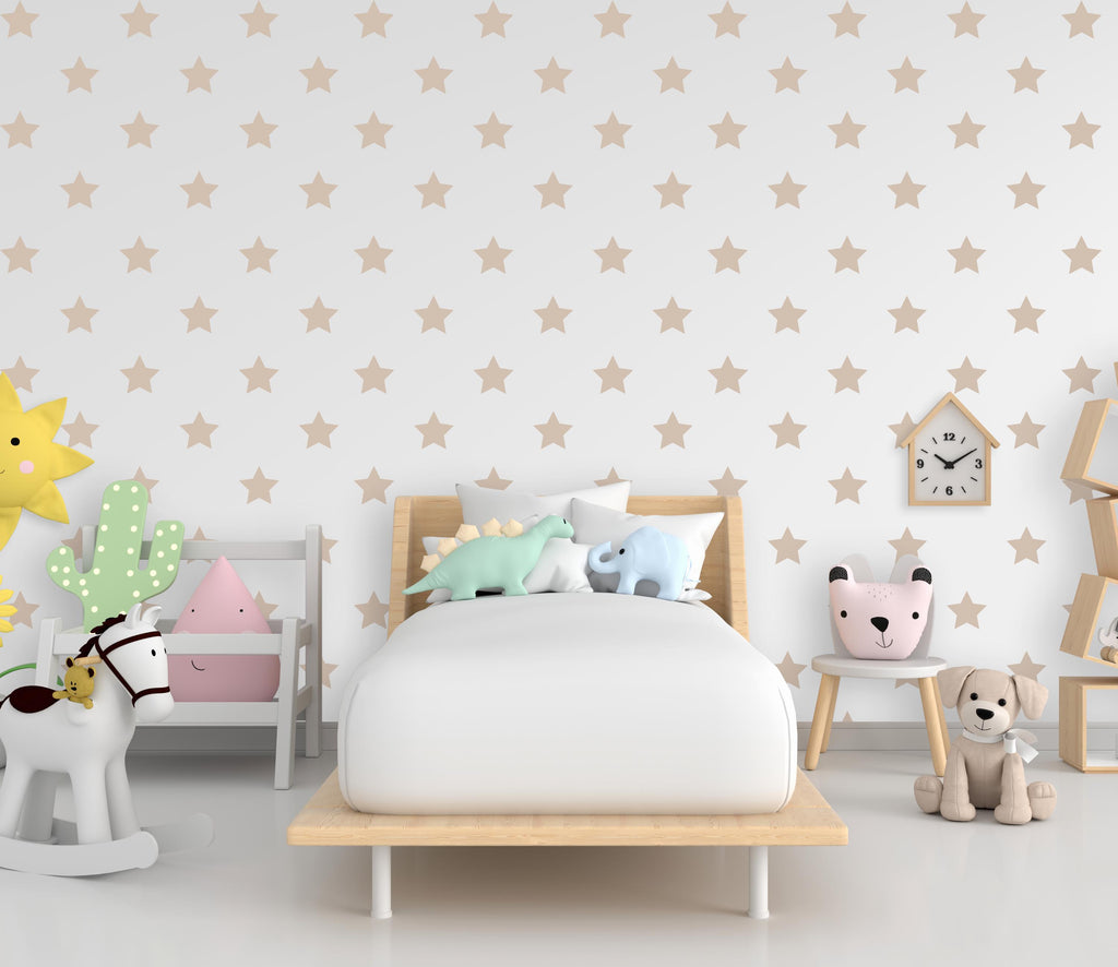 Star Wall Decals – Set of 25 Stars | Nursery Wall Stickers | Removable Wall Decor | Kids Room & Nursery Wallpaper Look | Stars Decor 664LU