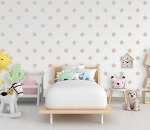 Load image into Gallery viewer, Star Wall Decals – Set of 25 Stars | Nursery Wall Stickers | Removable Wall Decor | Kids Room &amp; Nursery Wallpaper Look | Stars Decor 664LU