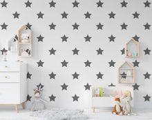 Load image into Gallery viewer, Star Wall Decals – Set of 25 Stars | Nursery Wall Stickers | Removable Wall Decor | Kids Room &amp; Nursery Wallpaper Look | Stars Decor 664LU