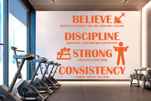 Load image into Gallery viewer, Workout Vinyl Gym Wall Decal, Inspirational Words, Gym Decal, Fitness Collage, Gym Wall Art Gym Decor Gym Wall Decor Motivational Art 660RS