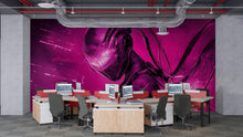 Load image into Gallery viewer, Cyberpunk 3D Wallpaper / 3D Sci-Fi Wallpaper / Futuristic Neon Wall Mural / High-Tech Cyberpunk Mural