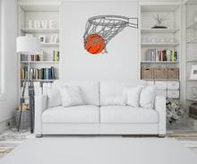 Load image into Gallery viewer, Basketball wall decor, Basketball Wall Decal Sport Vinyl, Basketball stickers, Boys Passion, Basket Wall Art, Wall Stickers, Kids Room 641LU