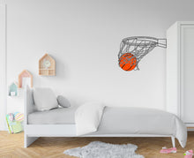 Load image into Gallery viewer, Basketball wall decor, Basketball Wall Decal Sport Vinyl, Basketball stickers, Boys Passion, Basket Wall Art, Wall Stickers, Kids Room 641LU