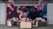Load image into Gallery viewer, Cyberpunk Girl 3D Wallpaper / Gaming Wallpaper / IT Office Wallpaper / Cyberpunk Warrior Wallpaper / Cyberpunk 3D Art