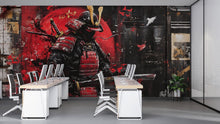 Load image into Gallery viewer, Cyberpunk Samurai 3D Wallpaper / Gaming Wallpaper / IT Office Samurai Wallpaper / Cyberpunk Warrior Wallpaper / Cyberpunk Samurai Art