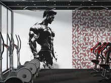 Load image into Gallery viewer, Personalized Gym Wallpaper / Custom Fitness Wall Mural / Home Gym Name Decal / Workout Room Decor / Peel and Stick Gym Wall Art