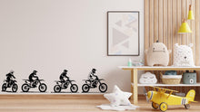 Load image into Gallery viewer, Set of 4- Racing Motocross Wall Decal Dirt Bike Rider Wall Sticker Motorcycle Wall Decor Wall Stickers Nursery Bedroom Decor 665LU