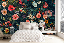 Load image into Gallery viewer, Botanical Wallpaper Mural / Leaf Wall Art for Bedroom / Peel and Stick Plant Wallpaper / Greenery Wall Decor / Removable Nature Mural