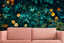 Load image into Gallery viewer, Green Botanical Wallpaper / Leaf Peel and Stick Wall Mural / Removable Nature Wall Art / Tropical Plant Wallpaper / Foliage Room Decor