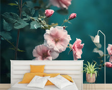 Load image into Gallery viewer, Rose Flower Wallpaper / Vintage Roses Wall Mural / Floral Peel and Stick Wallpaper / Romantic Botanical Wall Art / Removable Rose Decor