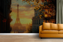 Load image into Gallery viewer, Paris Eiffel Tower Wallpaper / Romantic Paris Peel and Stick Wallpaper / French Cityscape Wall Art / Eiffel Tower Room Decor