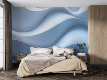 Load image into Gallery viewer, Wavy 3D Texture Wallpaper – Modern Wall Mural with Illusion Effect – Abstract Wave Peel and Stick Wallpaper – Textured Look Wall Décor
