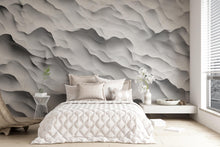 Load image into Gallery viewer, Wavy 3D Texture Wallpaper – Abstract Wave Wall Mural – Modern Illusion Effect Peel and Stick Wallpaper – Textured Look Wall Art Decor
