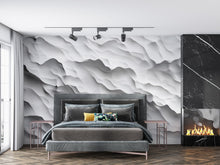 Load image into Gallery viewer, Wavy 3D Texture Wallpaper – Abstract Wave Wall Mural – Modern Illusion Effect Peel and Stick Wallpaper – Textured Look Wall Art Decor