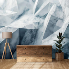 Load image into Gallery viewer, 3D Marble Crystal Wallpaper – Geometric Stone Texture Wall Mural – Modern Abstract Peel and Stick Wallpaper – Luxury Living Room Wall Decor