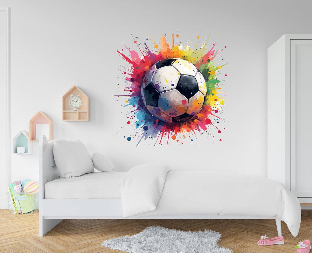 Soccer Ball wall decor, Football Wall Decal Sport Vinyl, Football stickers, Boys Passion, Goal Wall Art, Wall Stickers Kids Room Decor 674RS