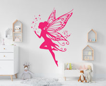 Load image into Gallery viewer, Fairy Wall Decor, Fairy Wall Decal, Girl room Fairy Wall Art, Fairy Princess Wall Sticker, Vinyl 676RS
