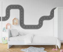 Load image into Gallery viewer, Road wind Wall Decal Highway Vinyl Sticker Track Route Wall Decor Kids Playroom Boys Room Wall Art Automotive Bedroom Mural Sticker 657LU