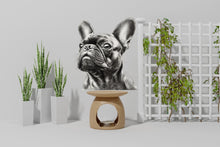 Load image into Gallery viewer, French Bulldog Wall Decal – Monochrome Dog Vinyl Sticker for Pet Lovers – Peel and Stick Animal Mural – Cute Frenchie Wall Art