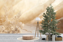 Load image into Gallery viewer, Neutral Floral Wallpaper – Beige Watercolor Flowers Peel and Stick Wallpaper, Elegant Minimalist Bloom Wall Decor for Living Room or Spa