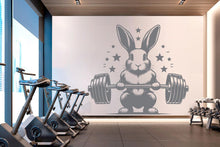 Load image into Gallery viewer, Rabbit Gym Wall Decor Rabbit Fitness Wall Art Gym Wall Decals Rabbit Wall Decal Crossfit Gifts Home Gym Wall Sticker Gym 680RS