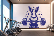 Load image into Gallery viewer, Rabbit Gym Wall Decor Rabbit Fitness Wall Art Gym Wall Decals Rabbit Wall Decal Crossfit Gifts Home Gym Wall Sticker Gym 680RS