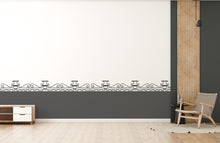 Load image into Gallery viewer, Greek Ancient Wall Border, Scallop Decals, Boho Wall Decor Decal, Boho Nursery, Scalloped Half Wall, Ancient Decor, Border Wall Decal 658LU