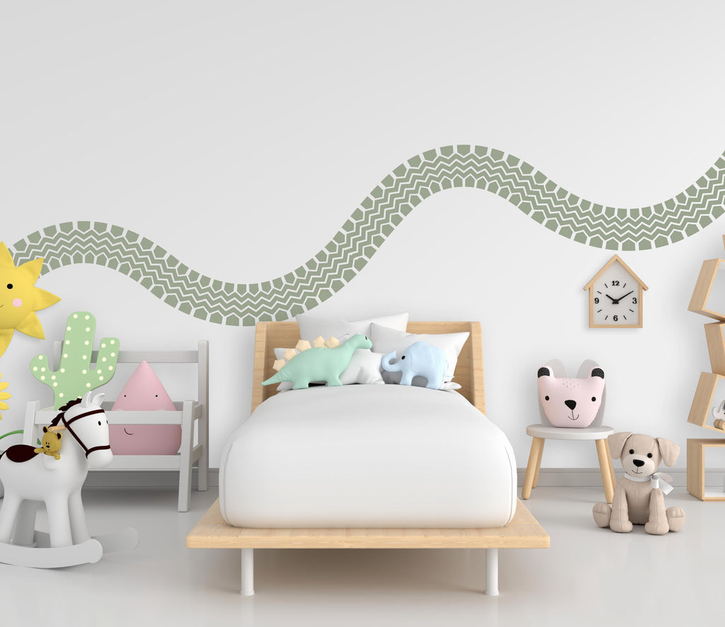 Tire Track Wall Decal Highway Vinyl Sticker Tire Marks Wall Decor Kids Playroom Boys Room Wall Art Automotive Bedroom Mural Sticker 684RS