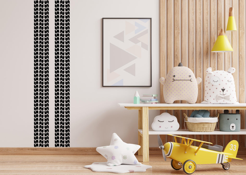 Tire Marks Wall Decal Tire Tracks Vinyl Sticker Track Wall Decor Kids Playroom Boys Room Wall Art Automotive Bedroom Mural Sticker 661LU