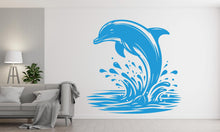 Load image into Gallery viewer, Dolphin Wall Decal, Dolphin Wall Art Modern Wall Stickers, Dolphin Bathroom Decor, Dolphin Room Wall Art Dolphin Home Decor 689RS