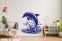 Load image into Gallery viewer, Dolphin Wall Decal, Dolphin Wall Art Modern Wall Stickers, Dolphin Bathroom Decor, Dolphin Room Wall Art Dolphin Home Decor 689RS
