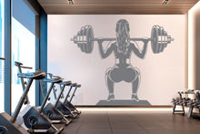 Load image into Gallery viewer, Gym Girl Squat Wall Decal Girl Power fitness Quote Decor Workout Art Vinyl Gym Wall Stickers Bedroom Home Gym Workout Girl 690RS