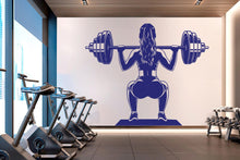 Load image into Gallery viewer, Gym Girl Squat Wall Decal Girl Power fitness Quote Decor Workout Art Vinyl Gym Wall Stickers Bedroom Home Gym Workout Girl 690RS