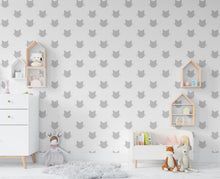 Load image into Gallery viewer, Minimalist Cat Wall Decals – Set of 36 Vinyl Stickers – Cute Removable Cat Face for Nursery, Kids Room, or Cat Lover Gift, Boho Colors 662LU