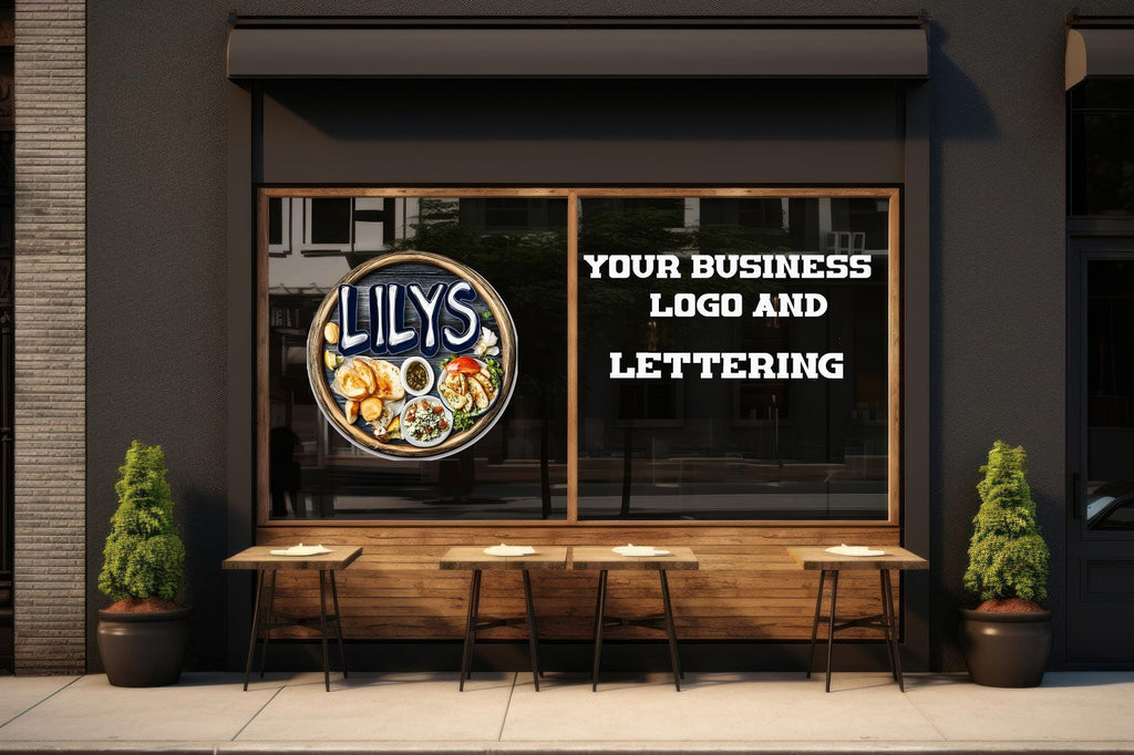 Full Color Custom Printed Storefront Logo Decal- Decal for Business Logo For Van, Truck, Car-Custom Lettering- Custom Design