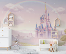 Load image into Gallery viewer, Princess Castle Wall Graphics Peel and Stick Girl room Wallpaper Nursery Self Adhesive Removable nursery wall decor Mural 668RS