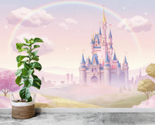 Load image into Gallery viewer, Princess Castle Wall Graphics Peel and Stick Girl room Wallpaper Nursery Self Adhesive Removable nursery wall decor Mural 668RS