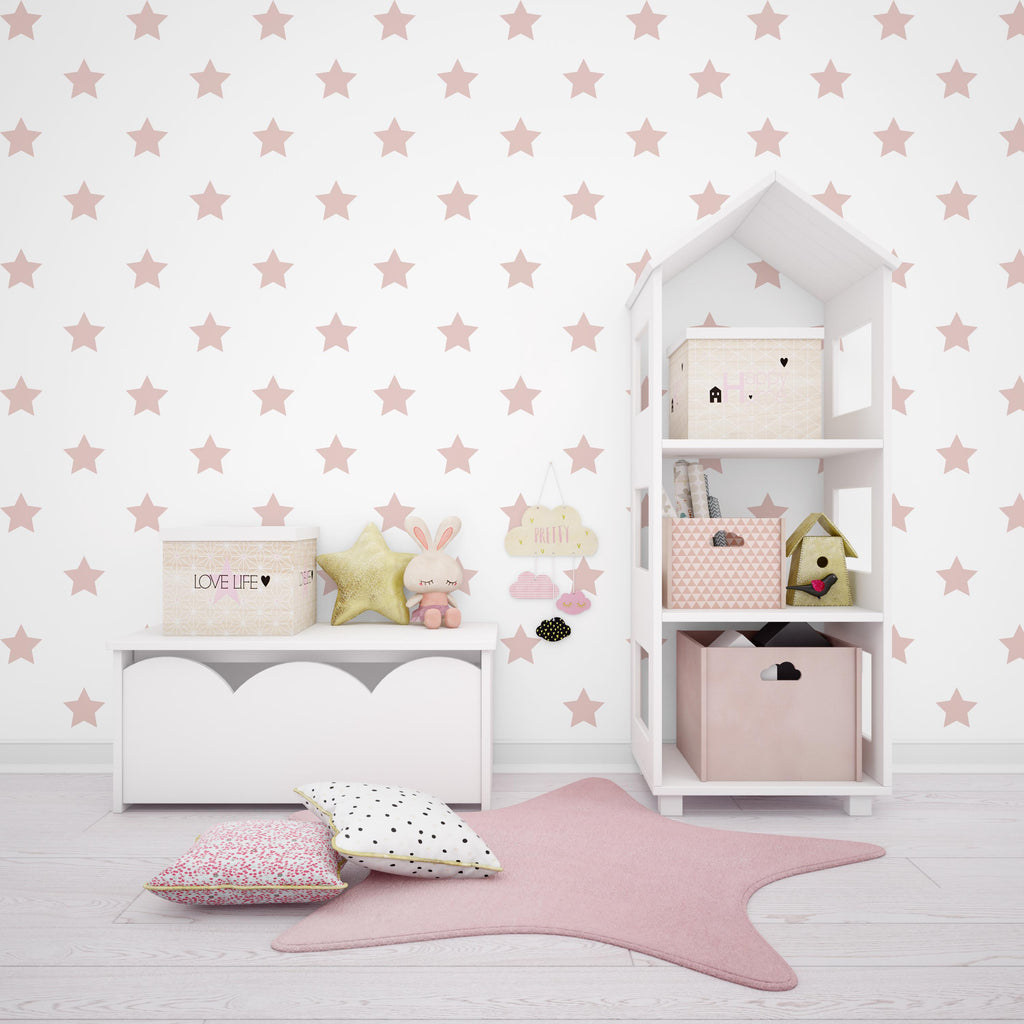 Star Wall Decals – Set of 25 Stars | Nursery Wall Stickers | Removable Wall Decor | Kids Room & Nursery Wallpaper Look | Stars Decor 664LU