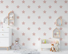 Load image into Gallery viewer, Star Wall Decals – Set of 25 Stars | Nursery Wall Stickers | Removable Wall Decor | Kids Room &amp; Nursery Wallpaper Look | Stars Decor 664LU