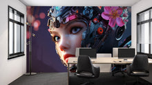 Load image into Gallery viewer, Cyberpunk Girl 3D Wallpaper / Gaming Wallpaper / IT Office Wallpaper / Cyberpunk Warrior Wallpaper / Cyberpunk 3D Art