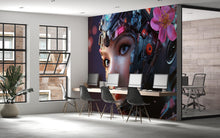 Load image into Gallery viewer, Cyberpunk Girl 3D Wallpaper / Gaming Wallpaper / IT Office Wallpaper / Cyberpunk Warrior Wallpaper / Cyberpunk 3D Art