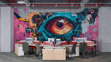 Load image into Gallery viewer, 3D Cyberpunk Wallpaper / Gaming Wallpaper / IT Office Cyberpunk Wallpaper / Cyberpunk Wallpaper / Cyberpunk Art / High-Tech Cyberpunk Mural