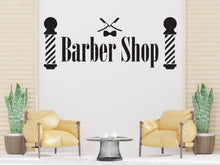 Load image into Gallery viewer, Barber Wall Decal, Barber Wall Decal, Barbershop Wall Decor, Custom Decals Razor Wall Art, Barber Shop Wall Decal, Hair Salon Wall Art 674LU