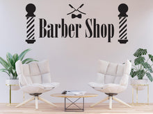 Load image into Gallery viewer, Barber Wall Decal, Barber Wall Decal, Barbershop Wall Decor, Custom Decals Razor Wall Art, Barber Shop Wall Decal, Hair Salon Wall Art 674LU